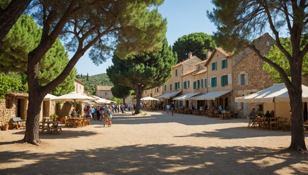 Decouvrir le village de grimaud depuis le camping